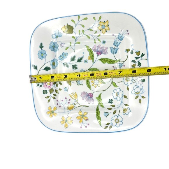 Spode Afton Square Plate 9" Bone China Floral Design England Y8212 J161 - Picture 8 of 14